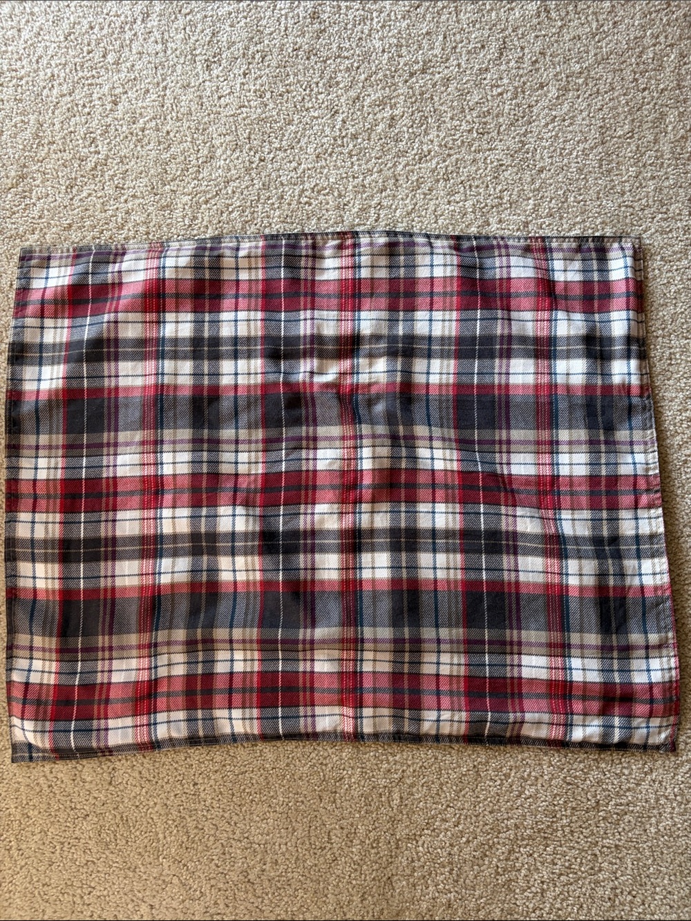 Eddie Bauer Home Red and Gray Plaid Color Scheme - Standard Pillow Sham